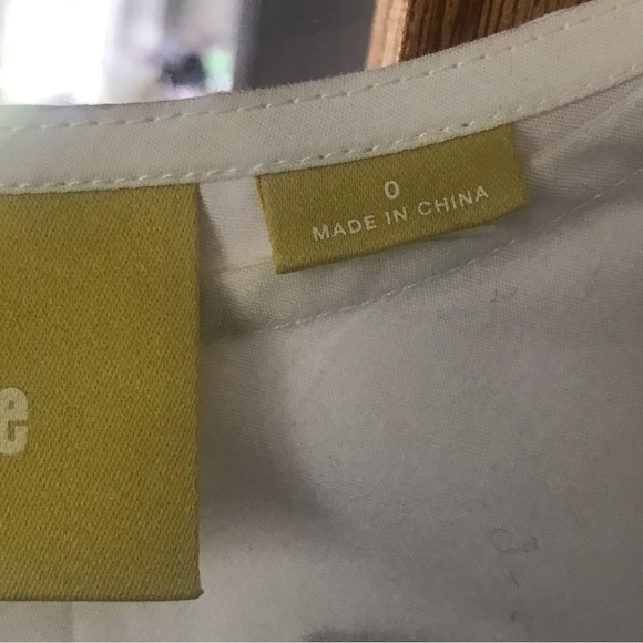 NWT Anthro Maeve White Flutter Sleeve‎ Top 0 - Picture 4 of 10